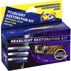 img 4 attached to Plextone Headlight Restoration Kit: Revive Dim, Faded, and Discolored Headlights | Eradicate Oxidation, Haze, Yellowing, and Scratches | Car Headlight Cleaner with Exclusive UV Protection Clear Coat