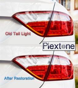 img 2 attached to Plextone Headlight Restoration Kit: Revive Dim, Faded, and Discolored Headlights | Eradicate Oxidation, Haze, Yellowing, and Scratches | Car Headlight Cleaner with Exclusive UV Protection Clear Coat