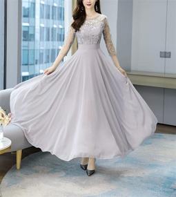 img 2 attached to 👗 LAI MENG FIVE CATS Bridesmaid Dress for Women - Stylish Clothing in Dresses