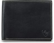 lewis n clark leather bi-fold wallet логотип
