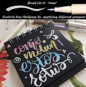 img 2 attached to 🖌️ Tomorotec's 30 Color Metallic Marker Pen Set: Glitter Paint Drawing with Brush Tip for Journal, Card Making, Birthday Greeting, DIY Photo Album, Scrap Booking, Rock Painting