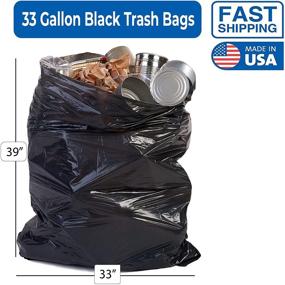 img 3 attached to 🗑️ ToughBag 33 Gallon Trash Bags: Heavy-Duty Garbage Can Liners (100 COUNT) for Outdoor Use – Ideal for Custodians, Landscapers, and Lawn Maintenance – Made In USA