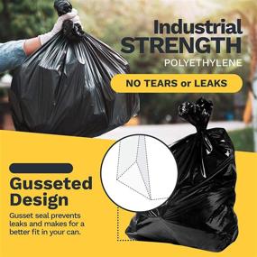 img 1 attached to 🗑️ ToughBag 33 Gallon Trash Bags: Heavy-Duty Garbage Can Liners (100 COUNT) for Outdoor Use – Ideal for Custodians, Landscapers, and Lawn Maintenance – Made In USA