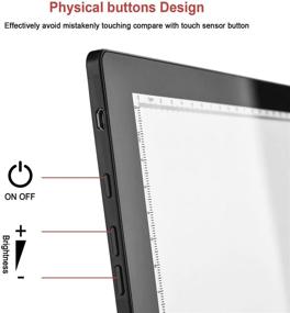 img 3 attached to Magnetic A4 LED Artcraft Tracing Light Pad – Ultra-Thin Light Box with Physical Buttons Control, Memory Function – USB Powered for Animation, Sketching, Designing, Stenciling, X-ray Viewing – Includes USB Adapter