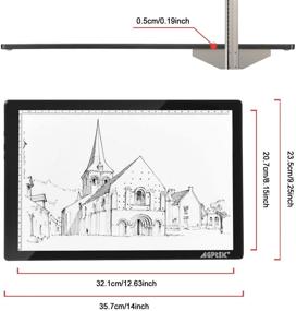 img 1 attached to Magnetic A4 LED Artcraft Tracing Light Pad – Ultra-Thin Light Box with Physical Buttons Control, Memory Function – USB Powered for Animation, Sketching, Designing, Stenciling, X-ray Viewing – Includes USB Adapter