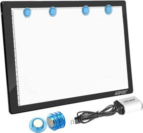 img 4 attached to Magnetic A4 LED Artcraft Tracing Light Pad – Ultra-Thin Light Box with Physical Buttons Control, Memory Function – USB Powered for Animation, Sketching, Designing, Stenciling, X-ray Viewing – Includes USB Adapter