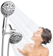 🚿 upgrade your shower experience with auletin dual shower heads: high pressure, detachable handheld and rain shower head combo - 9 settings, 5'' rain shower, 5 ft hose, water-saving & tool-free installation logo