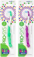 детская зубная щетка pro sys® в ярких цветах, 2 штуки логотип