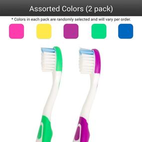 img 3 attached to Детская зубная щетка PRO SYS® в ярких цветах, 2 штуки
