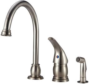 img 4 attached to 🚰 Dura Faucet DF-NMK301-SN RV Gooseneck Kitchen Sink Faucet | Brushed Satin Nickel Finish | Includes Matching Side Sprayer