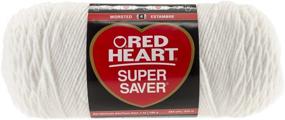 img 1 attached to Red Heart Super Saver Yarn (3-Pack) White E300-311: Premium Quality Crafting Yarn for Endless Creations