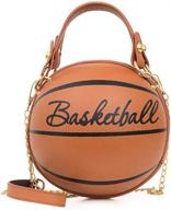 🏀 zokrintz women's basketball shoulder messenger leather handbags & wallets: stylish crossbody bags for sporty fashionistas logo