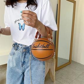 img 1 attached to 🏀 Zokrintz Women's Basketball Shoulder Messenger Leather Handbags & Wallets: Stylish Crossbody Bags for Sporty Fashionistas