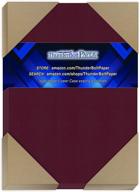 📄 premium 150 dark burgundy linen 80# cover paper sheets - quarter letter size - 80 lb card weight - fine linen textured finish - deep dye quality cardstock logo