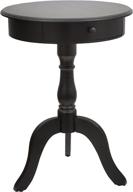 🖤 black pedestal table with drawer by décor therapy logo