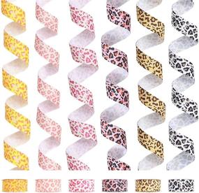 img 3 attached to 🎀 Wigsmart 1 Inch Grosgrain Ribbon, Leopard Print Assorted Ribbon Set for Crafts - 10 Yards x 6 Rolls, Perfect for Gift Wrapping, Sewing, Hair Bows Crafting