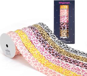 img 4 attached to 🎀 Wigsmart 1 Inch Grosgrain Ribbon, Leopard Print Assorted Ribbon Set for Crafts - 10 Yards x 6 Rolls, Perfect for Gift Wrapping, Sewing, Hair Bows Crafting