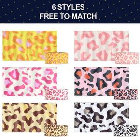 img 2 attached to 🎀 Wigsmart 1 Inch Grosgrain Ribbon, Leopard Print Assorted Ribbon Set for Crafts - 10 Yards x 6 Rolls, Perfect for Gift Wrapping, Sewing, Hair Bows Crafting