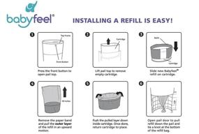 img 1 attached to 💩 Babyfeel Refills for Dekor Classic Diaper Pail - 4 Pack, Powerful Odor Elimination and 30% Extra Thickness, Fresh Powder Scent - Holds up to 1980 Diapers