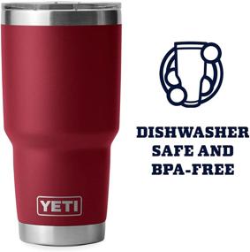 img 1 attached to 🥤 YETI Rambler 30 oz Tumbler, Stainless Steel, Vacuum Insulated with MagSlider Lid - Harvest Red