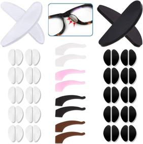 img 4 attached to 👓 GTULIFE Eyeglass Accessories Set: 20 Pairs Nose Pads + 4 Pairs Retainer Sticky Pads - Silicone Nose Adhesive for Glasses, Sunglasses, and Reading Eyewear