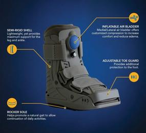 img 2 attached to 👞 Ultimate Support & Comfort with United Ortho 360 Air Walker Ankle Fracture Boot - Medium, Grey