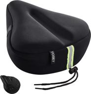 🚴 yosky wide gel bike seat cover - extra large (11" x 10") with reflective strip - most comfortable soft cushion for mtb, spinning, and stationary bikes logo