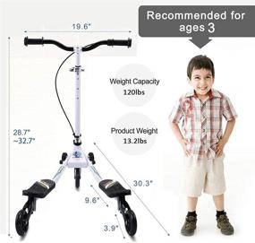 img 1 attached to 🛴 SANSIRP Swing Scooter for Kids, 3-Wheel Wiggle Scooter Foldable Self-Propelling Drift Kick Speeder Scooter with 3-Level Adjustable & Illuminated LED Wheels for Boys & Girls Ages 3-8 Years