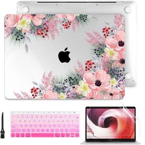 img 4 attached to 🌸 Laptop Case for MacBook Air 13 2020 2019 2018 with Touch ID & Retina Display - Floral Series Hard Shell with Keyboard Cover & Screen Protector - New Mac Air 13.3 inch A2337 A2179 A1932 - Beautiful Floral Design