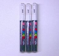 🖌️ uni posca paint marker pc-1m white, pack of 3 pens - japan import with komainu-dou original package logo