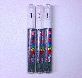 img 2 attached to 🖌️ Uni Posca Paint Marker PC-1M White, Pack of 3 Pens - Japan Import with Komainu-Dou Original Package