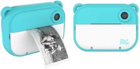 img 1 attached to 📸 Insta 2 Instant Camera - Hybrid Instant Camera with Pink Film Sticker (140 Shots) - Front and Selfie Lens for Girls and Boys (Blue)