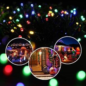 img 3 attached to 🌈 Multicolor Solar String Lights, 72ft 200 LED Waterproof Outdoor Christmas Lights with 8 Modes for Patio, Garden, Party, Holiday Decorations