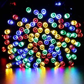 img 1 attached to 🌈 Multicolor Solar String Lights, 72ft 200 LED Waterproof Outdoor Christmas Lights with 8 Modes for Patio, Garden, Party, Holiday Decorations