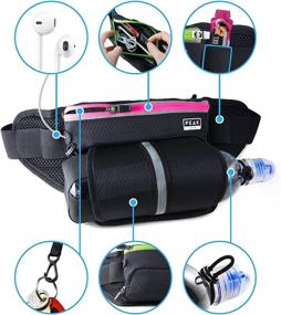 img 3 attached to 🏃 Optimized Peak Gear Waist Pack and Water Bottle Belt - Upgraded Strap - Hydration Fanny Pack for Running, Walking, or Hiking