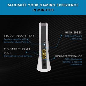 img 2 attached to Маршрутизатор-расширитель NexusLink Gaming - Улучшенная онлайн-игры и потоковое вещание, высокоскоростной AC1750, MU-MIMO для низкого пинга I Один блок