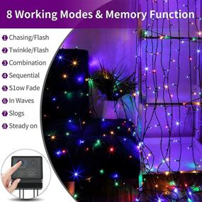 img 3 attached to 🎄 SUKIND LED Christmas String Lights Outdoor Waterproof, UL Certified - 115FT with 300 LED, 8 Modes, End-to-End Plug Fairy Lights for Indoor, Outdoor, Tree, Halloween, Festival Decoration in Multi-Colored