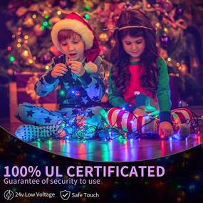 img 1 attached to 🎄 SUKIND LED Christmas String Lights Outdoor Waterproof, UL Certified - 115FT with 300 LED, 8 Modes, End-to-End Plug Fairy Lights for Indoor, Outdoor, Tree, Halloween, Festival Decoration in Multi-Colored