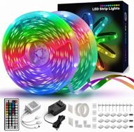 65.6-feet led strip lights with 44-key remote, fixing clips - ideal for bedroom, party, and home decoration (2 rolls of 32.8ft) логотип