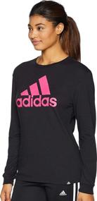 img 2 attached to 👚 adidas Women's Basic Badge of Sport Long Sleeve Tee: Comfort and Style Combined