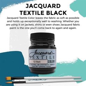 img 2 attached to Jacquard Products Black Textile Color - Fabric Paint - JAC1122 2.25-Ounces - Includes Moshify Brush Set