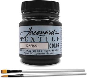 img 4 attached to Jacquard Products Black Textile Color - Fabric Paint - JAC1122 2.25-Ounces - Includes Moshify Brush Set