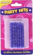 🎂 eye-catching oasis supply glitter birthday candles in stunning purple - 2.25-inch logo