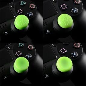 img 1 attached to 🎮 Enhance Your Gaming Experience with Ambertown Pack of 8 Analog Controller Gamepad Thumb Stick Grips - Antislip Thumbsticks Joystick Cap Cover for PS5, PS4, PS3, Switch Pro, Xbox One, Xbox 360, Wii U, PS2 Controller (Green)