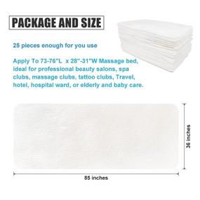 img 1 attached to 🛀 XIAOZHIFU 25 Pcs Waterproof Disposable Massage Table Covers Fitted Sheets for Spa Bed 36 x 85 inches - Durable Thick Non-woven Fabric, Designed for Most Massage Beds