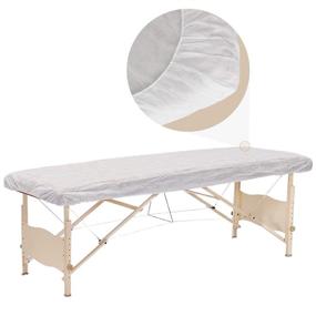 img 4 attached to 🛀 XIAOZHIFU 25 Pcs Waterproof Disposable Massage Table Covers Fitted Sheets for Spa Bed 36 x 85 inches - Durable Thick Non-woven Fabric, Designed for Most Massage Beds