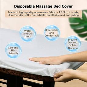 img 3 attached to 🛀 XIAOZHIFU 25 Pcs Waterproof Disposable Massage Table Covers Fitted Sheets for Spa Bed 36 x 85 inches - Durable Thick Non-woven Fabric, Designed for Most Massage Beds