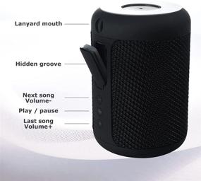 img 1 attached to 🔊 MAWODE T10 Waterproof Bluetooth Speaker - Portable Mini Wireless Speaker with TWS, 5W Output Power, ABS Materials, Fabric Design (Black)