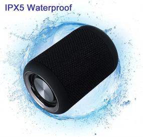 img 2 attached to 🔊 MAWODE T10 Waterproof Bluetooth Speaker - Portable Mini Wireless Speaker with TWS, 5W Output Power, ABS Materials, Fabric Design (Black)