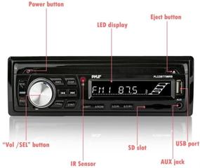 img 1 attached to 🔊 Ultimate Marine Stereo Receiver Speaker Kit: Bluetooth, Waterproof Speakers, LCD Console, MP3/USB/SD/AUX/FM Radio, Remote Control - Pyle PLCDBT75MRB